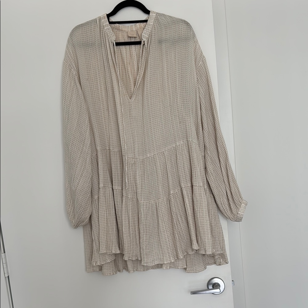 H&M Tan Long Sleeve Oversized Dress